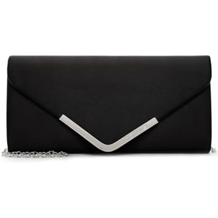 Tamaris Clutch Amalia, elegante Tasche mit glänzender Umhängekette, ideal für festliche Anlässe