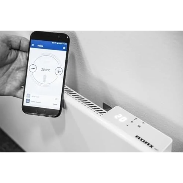 Adax Neo H - Intelligente Wifi Wandkonvektor | Heizkörper Elektrisch | Smartphone-Steuerung | Elektroheizung Energiesparend | Höhe 330mm | Heizung Elektrisch | 600W | KWT Weiß | IP24C, Class II – Bild 3