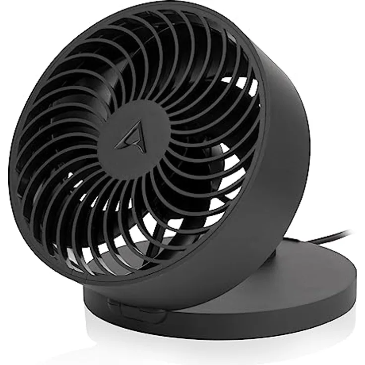 ARCTIC Summair - Zusammenklappbarer USB Tischventilator, USB-A Anschluss, 120 mm Anschlusskabel, Stufenlos regulierbare 600-2800 U/min - Schwarz