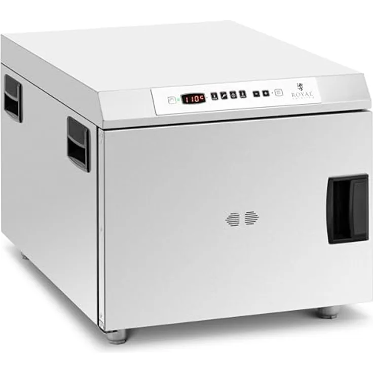 Royal Catering Niedertemperaturgarer RCSCO-01, mit Temperaturfühler, Timer und Edelstahl-Gehäuse, GN 1/1, silber