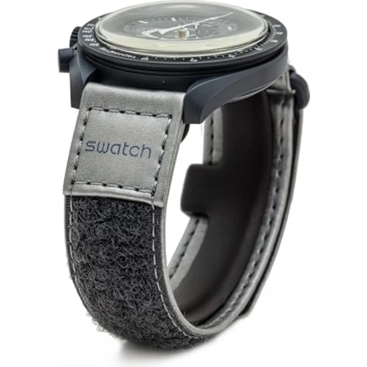 Swatch Chronograph Mission to Mercury Bioceramic MoonSwatch, grau mit VELCRO©-Armband – Bild 8