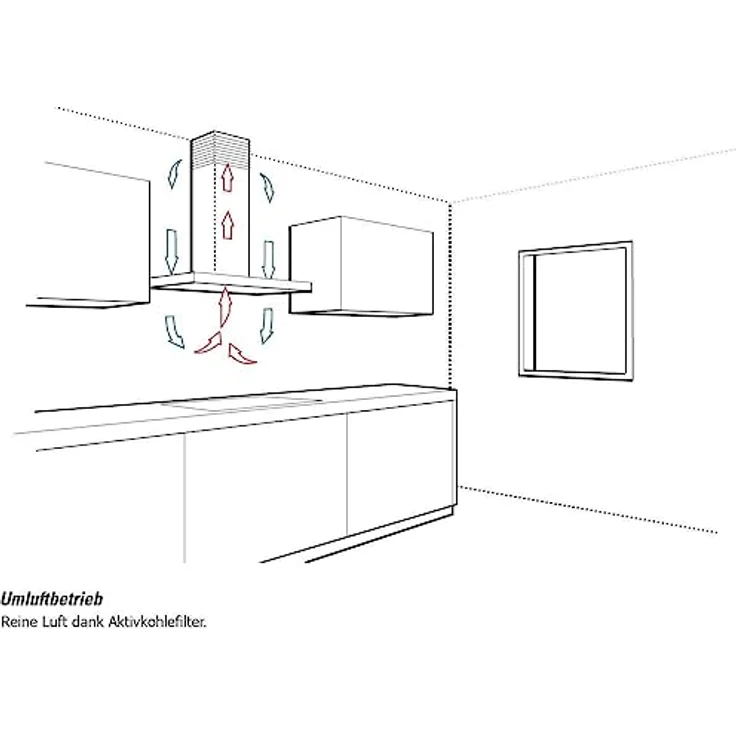 Elica Just Dry @BLMAT/A/55, Kopffreihaube 55 cm mit WLAN-Steuerung und No Drip System, Schwarz Matt – Bild 4