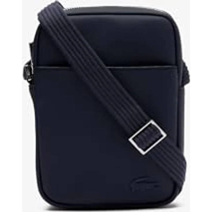 Lacoste Umhängetasche (1-tlg), recycelter Piqué-Canvas, verstellbarer Schultergurt, schwarz – Bild 5