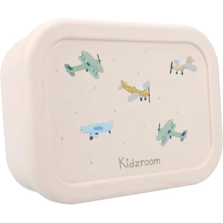 Kidzroom Lunchbox Schöne Lunch-Flugzeuge, praktische Brotdose für Kinder, bunt – Bild 1