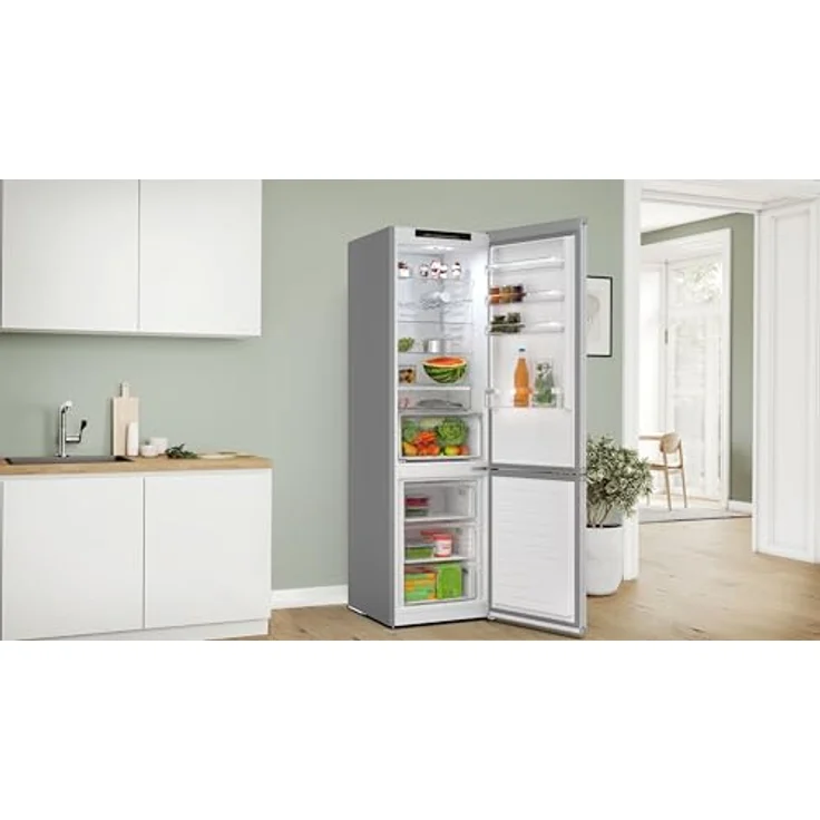 Bosch Serie 4 KGN392LAG Freistehende Kühl-Gefrier-Kombination, 203 cm, 260 l Kühlraum, 103 l Gefrierraum, Metall-Optik, Total No Frost, Energieeffizienzklasse A – Bild 2