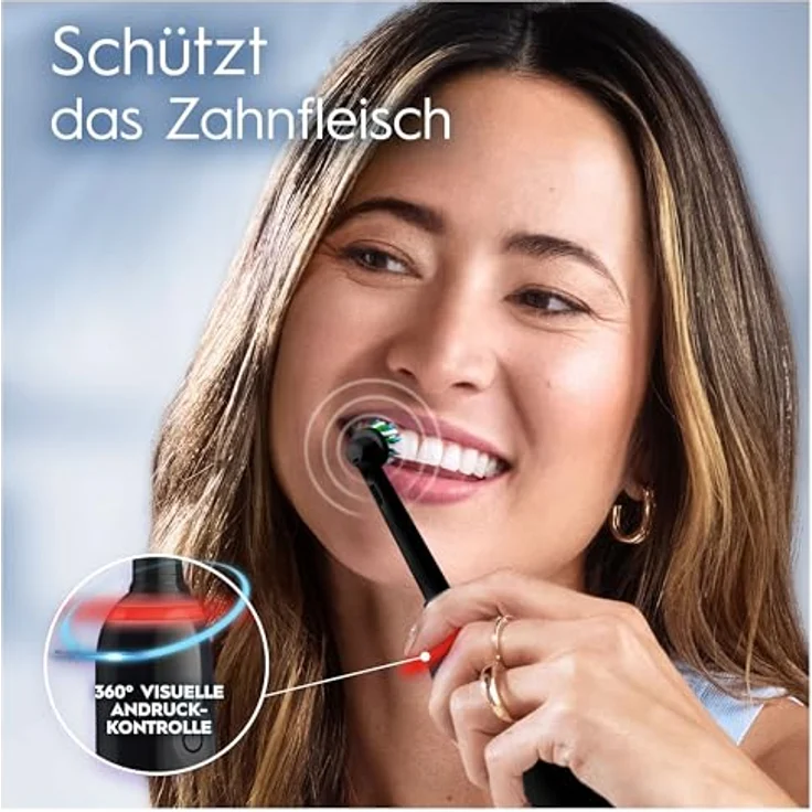 Oral-B Pro 3 3000 Sensitive Clean Black Elektrische Zahnbürste, 2 Aufsteckbürsten – Bild 3