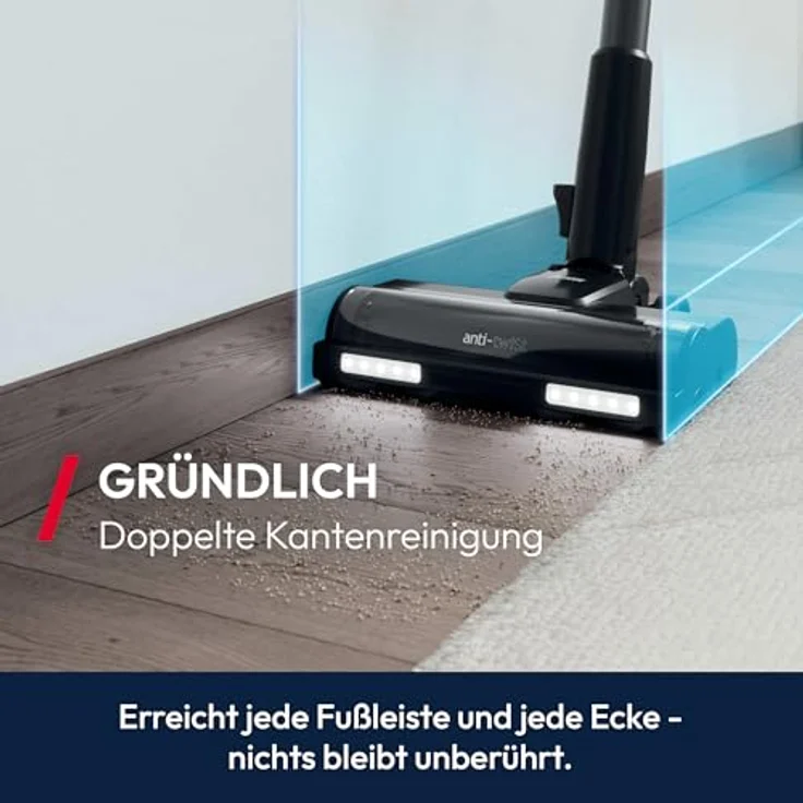 Hoover HF6 Akkustaubsauger [HF610H], kabelloser Hand- und Stielstaubsauger mit 250 AW Saugleistung, bis zu 100 Minuten Laufzeit, Bodensensor und Anti-Twist Bürstenrolle – Bild 7