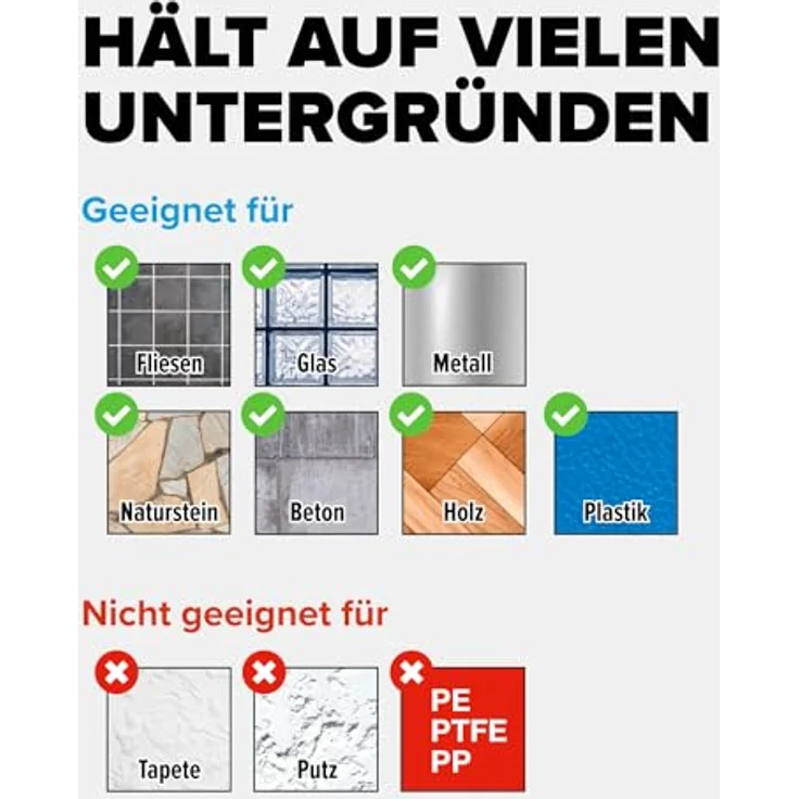 tesa Organizer – Küchenregal zur Aufbewahrung von Gewürzen, Wandmontage ohne Bohren - Weiß – Bild 5