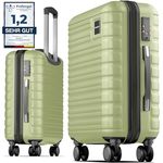 Travely Premium Handgepäck Koffer 55x40x20cm - 36L Trolley Handgepäck mit sanften Rollen und TSA Schloss, blau