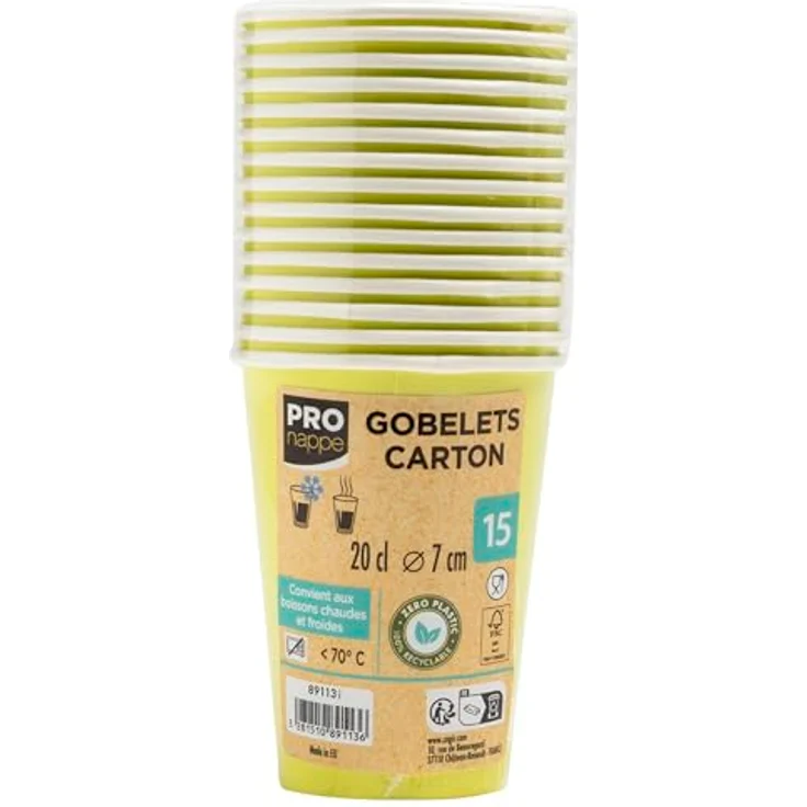 WHEN 21 Pro Tischdecke 89113i 15 Becher, 20 cl, Karton, Kiwigrün - Pappbecher mit FSC-Zertifizierung – Bild 3