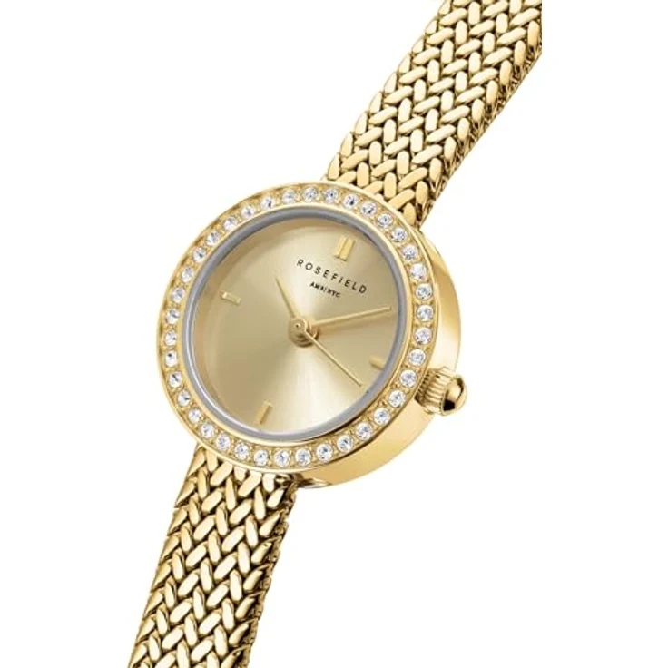 Rosefield Mini Small Edit Gold, Armbanduhr für Frauen, wasserdicht bis 3 ATM – Bild 4