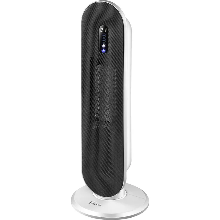 Purline Digitaler keramischer Turm Heizer 2000W, mit Fernbedienung und Timer, Schwarz