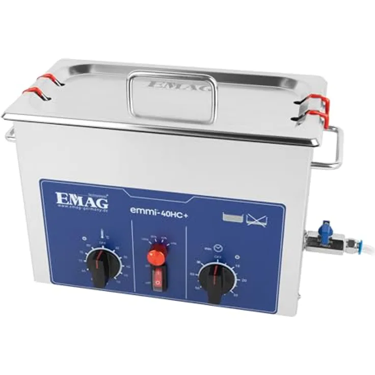 Emag Emmi-40HC Plus Ultraschallreiniger, 240W, 4.5l mit Heizung und Edelstahl-Schwingwanne