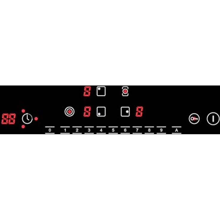 K&H Elektro-Kochfeld NC-6406SQ, 59 cm Glaskeramik, 3 Zonen mit Sensor Touch-Control, 6400 W, Autark, Einbaufähig – Bild 3