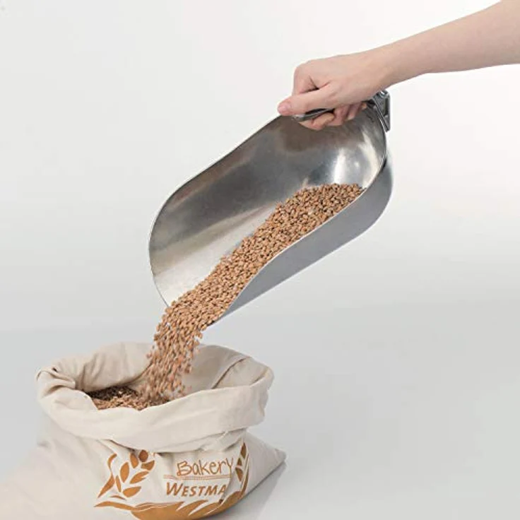 Westmark Abwiege--Abfüll--Futter--Sackschaufel mit Innenstiel, Füllvolumen: 2600 ml (ca. 2000 g Mehl), Aluminium, Magazin, Silber, 90312291 – Bild 4