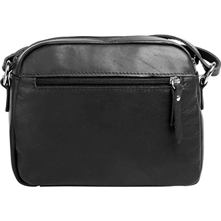 Samantha Look Umhängetasche, echt Leder, made in Italy, Smartphonefach bis 6 Zoll, schwarz – Bild 4