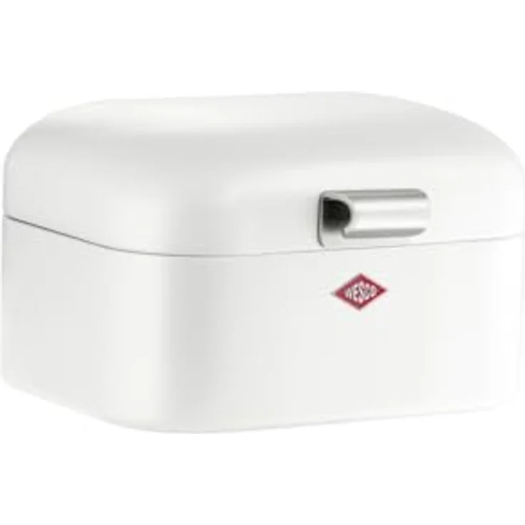 WESCO Mini Grandy Brotkasten, weiß, pulverbeschichtetes Stahlblech, Lüftungslöcher und stabiler Handgriff – Bild 1