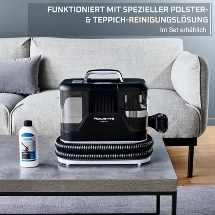 Rowenta Clean It IN5010F0, tragbarer Fleckenreiniger mit 12.500 Pascal Saugkraft, schwarz-grau – Bild 8