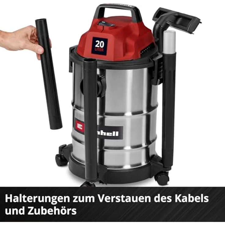 Einhell TC-VC 3055 SA, Nass-Trockensauger mit 900 W, 30 l Edelstahlbehälter und automatischer Gerätesteckdose – Bild 8