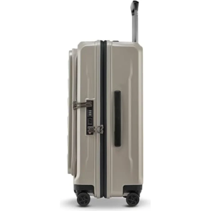 Stratic Phoenix 4 Rollen Trolley M 65 cm, silberfarben, 100% Polycarbonat mit Dehnfalte – Bild 3