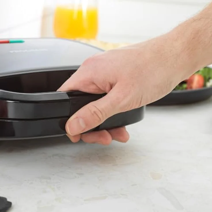 Progress EK5851P 2-Scheiben Sandwichtoaster – Elektrischer Doppel Snack Maker mit Antihaftbeschichtung, Automatischer Temperatursteuerung und 750W Leistung – Bild 5