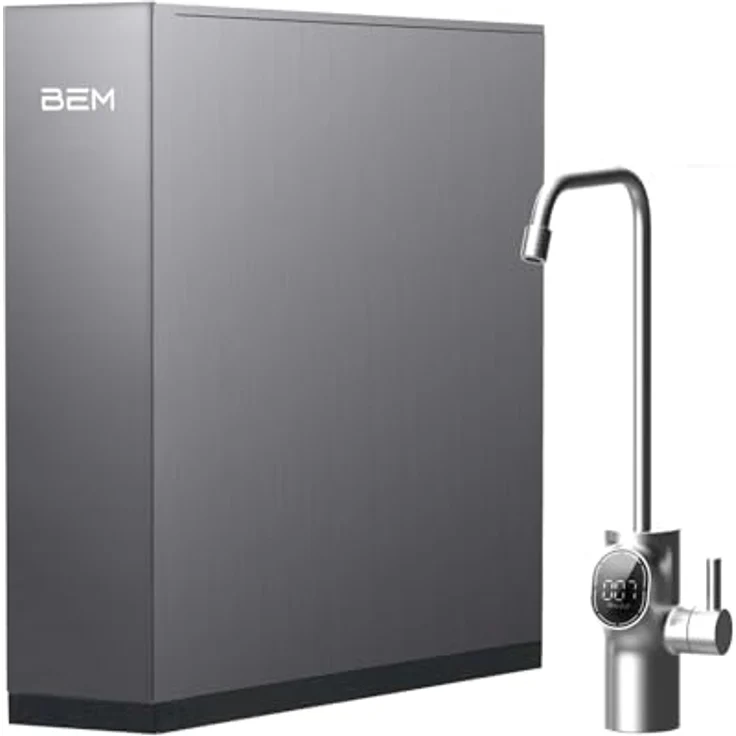 BEM Orion Ultra Slim Tankloser Wasserfilter mit Intelligentem Wasserhahn und 5-Stufigem Filtersystem in Schwarz-Silber – Bild 2