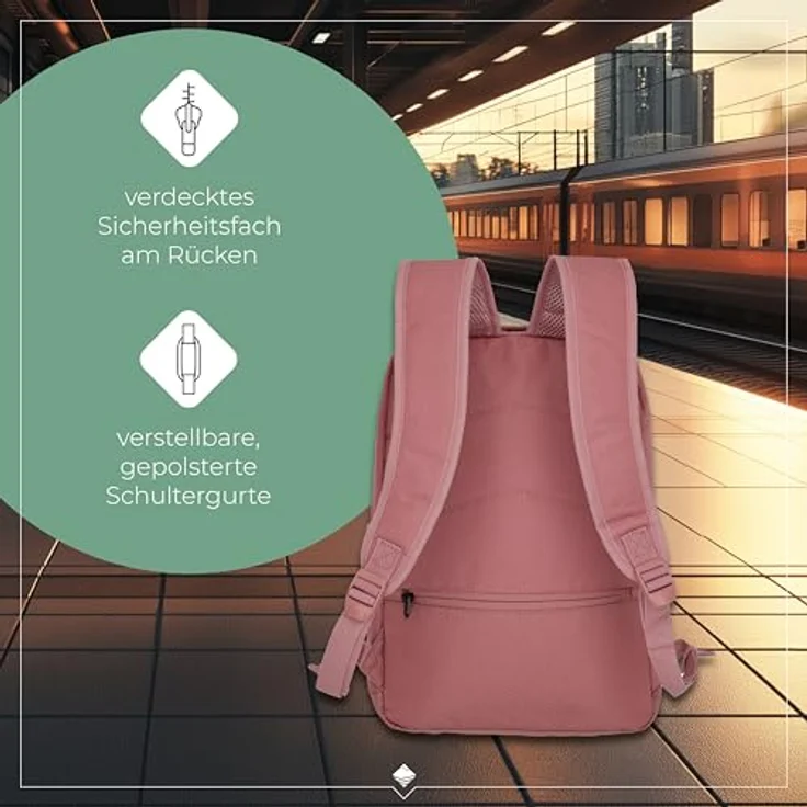 travelite Kick Off Rucksack 40 cm, rose – Bild 7