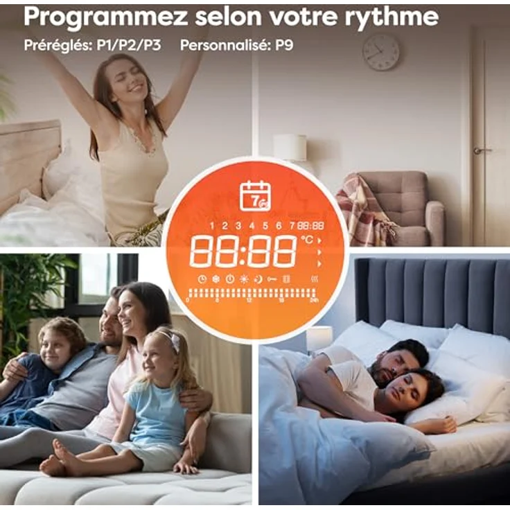 CIARRA CBHTD10A-W, Elektrischer Keramik Heizkörper 1000 W mit PID-Thermostat und WLAN-Steuerung für 10-15 m² – Bild 10