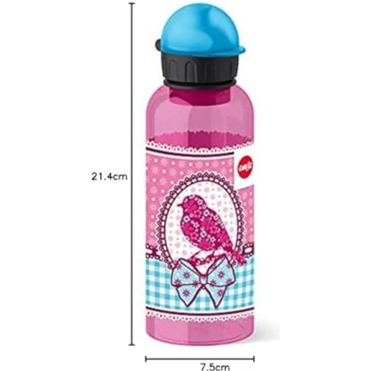 Emsa Kinder-Trinkflasche, 600 ml, Sicherheitsverschluss, Teens Birdy Bow, Tritan, 518130 – Bild 2