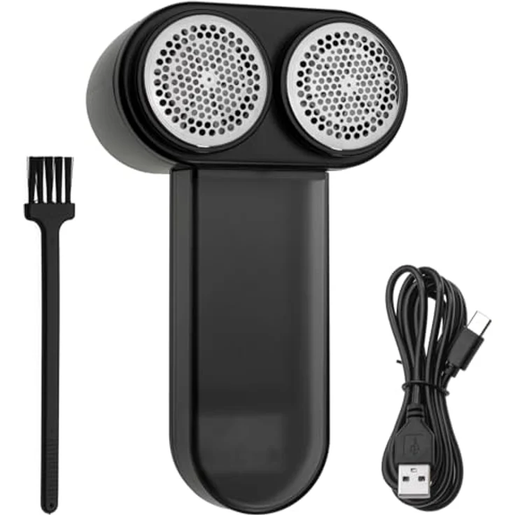 Adler AD 9622 LCD Fusselentferner elektrisch aufladbar Fusselrasierer schwarz – Bild 1