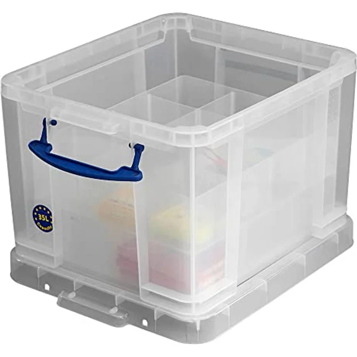 Really Useful Box 35CX3DIVCB 35l Vorratsdose mit Einsätzen, optisch - Natur, ideal geeignet – Bild 1