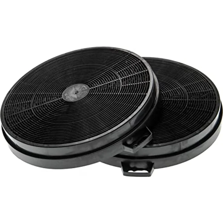 vhbw 2X Aktivkohlefilter für Smeg Dunstabzugshaube, 20,2 cm, schwarz, effektiver Ersatzfilter zur Geruchsbekämpfung – Bild 1
