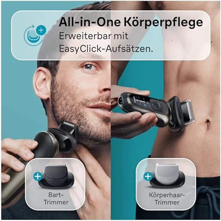 Braun Series 7 Rasierer 72-C7650cc, Nass- und Trockenrasierer mit Reinigungsstation, wasserdicht, Gold – Bild 5