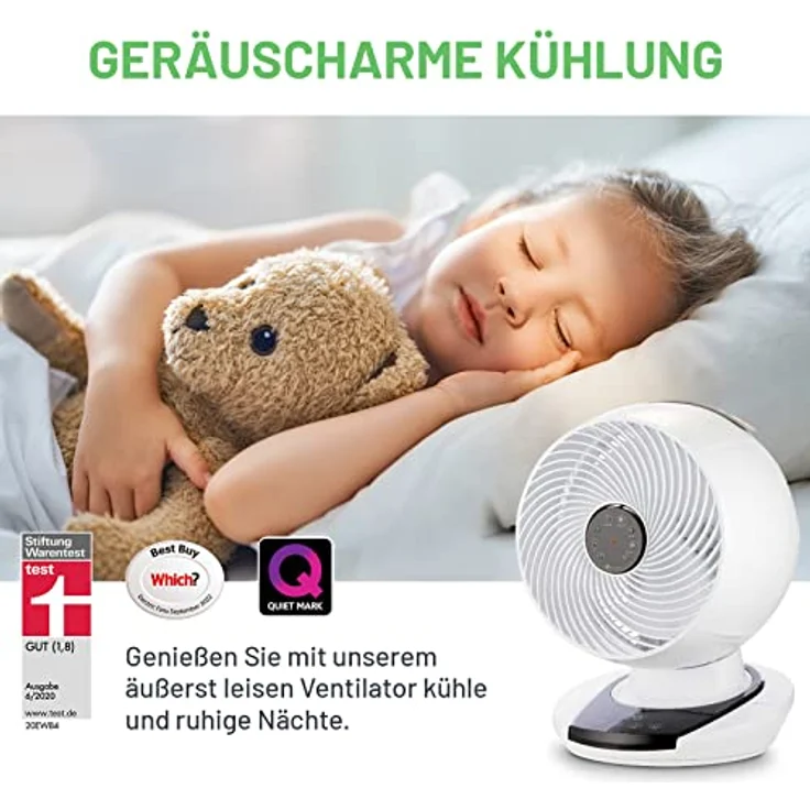Meaco Fan 1056 – Luftumwälzer, sehr leise – perfekter Lüfter für Ihr Büro oder Ihr Schlafzimmer – mit Fernbedienung, 1065, Weiß – Bild 2