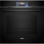 Siemens HS758G3B1 iQ700 Smarter Einbau-Dampfbackofen, 59,4 cm breit, humidClean Plus - Für eine schnelle Reinigung, Backofenassistent mit Sprachsteuerung, cookControl Pro, TFT-Full-Touchdisplay Pro