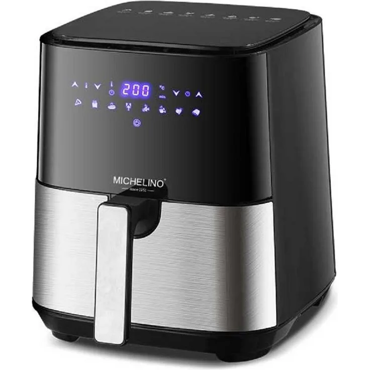 Michelino Heißluftfritteuse 1450W Digital-Display 5,0 L, Temperaturregelung 80-200°C