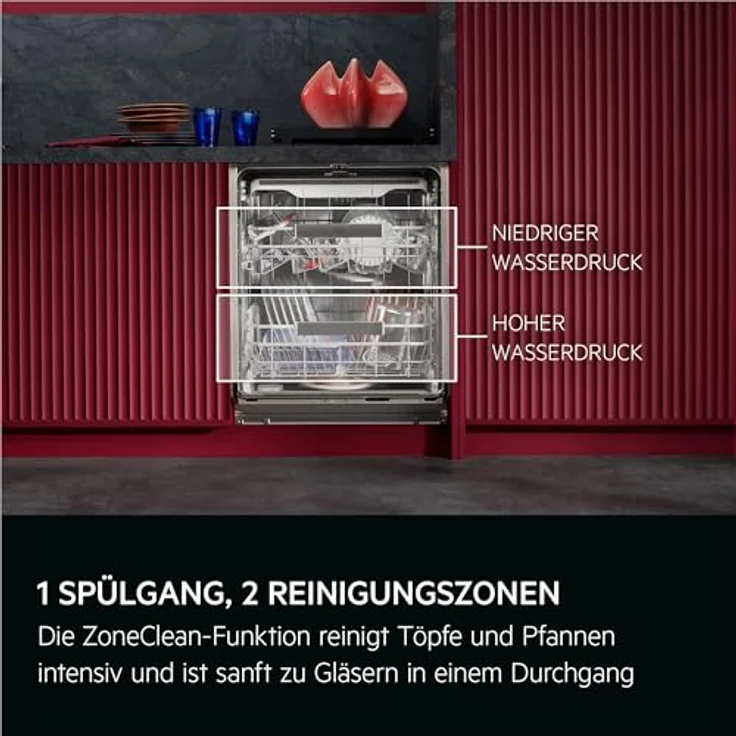 AEG GT9200X2SCM Serie 9000, teilintegrierter 60cm Einbaugeschirrspüler mit AEG App und Besteckschublade, Energieeffizienzklasse A – Bild 13