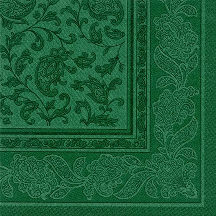 50 Servietten ''ROYAL Collection'' 1-4-Falz 40 cm x 40 cm dunkelgrün ''Ornaments'' – Bild 4