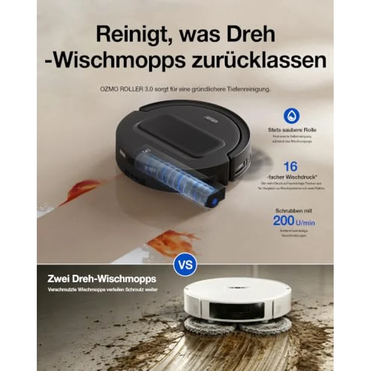 Ecovacs Deebot T90 Max Pro Omni EU, Roboter Staubsauger mit OZMO ROLLER 3.0 und TruEdge 3.0 Kantenreinigung – Bild 2