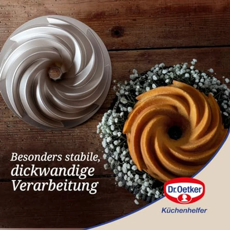Dr. Oetker Back-Kunst Twist Gugelhupf- Back- Form Durchmesser 22cm (2552) Aluguss – Bild 7