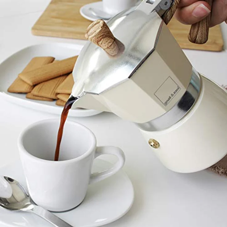 Gnali & Zani VEZ009-IND-CREAM Espressokocher, Aluminium, creme – Bild 4