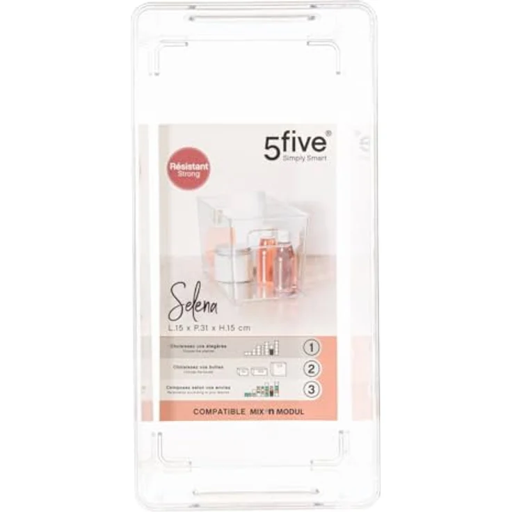 5 five simply smart Plastikkorb "selena", transparent, 15x31 cm für Küchenorganisation – Bild 3
