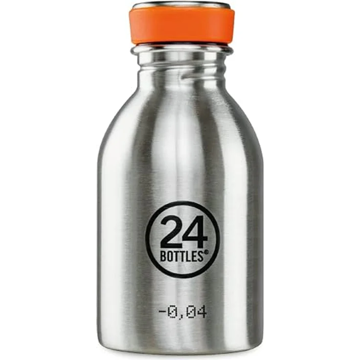 24 Bottles Urban Bottle Brushed Steel, Edelstahl Trinkflasche 250ml im Industrial-Look – Bild 2