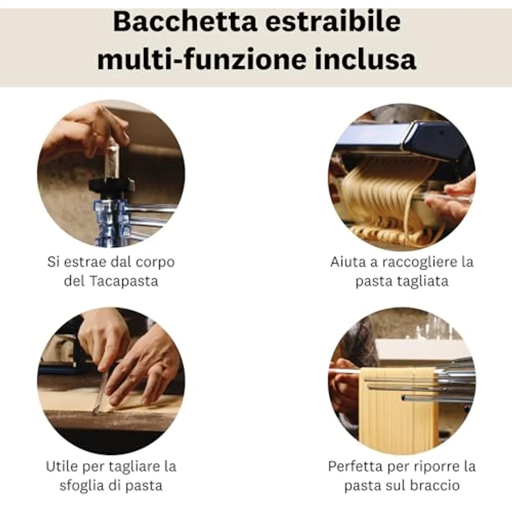 Marcato TP-NEU Tacapasta Platzsparender Teigtrockner, Kunststoff, Transparent – Bild 7
