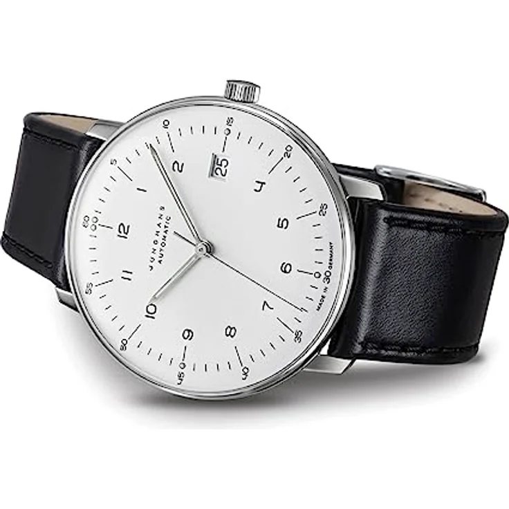 JUNGHANS Max Bill Automatic Herrenuhr Lederarmband 027/4700.02 – Bild 4