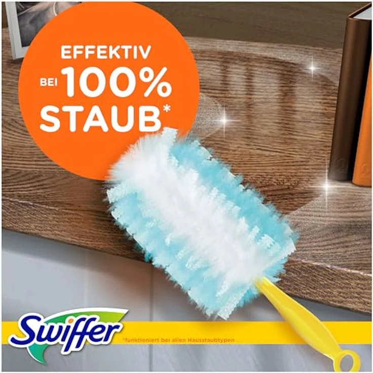Swiffer Duster KIT, Staubmagnet Starter Set mit 1 Griff und 13 Nachfülltüchern, ideal für empfindliche Oberflächen – Bild 2