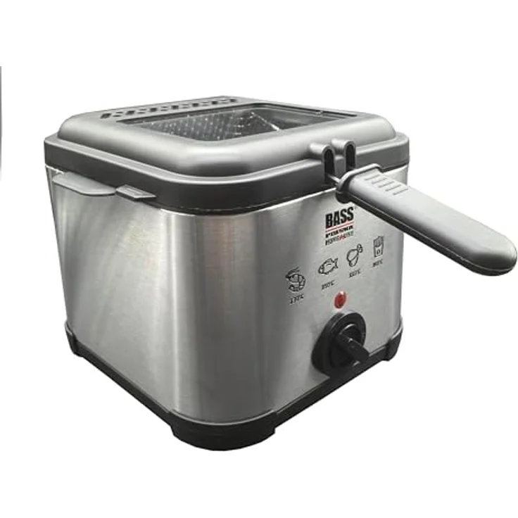 Bass Polska BH 10882, Fritteuse 3L 2000W mit Temperaturregelung bis 190°C und Edelstahlgehäuse – Bild 3
