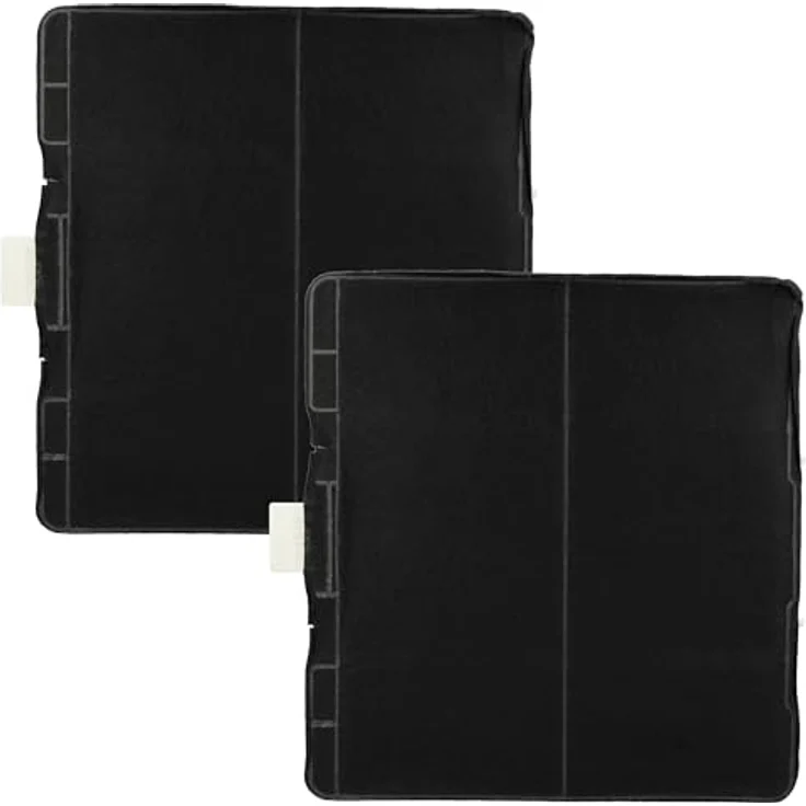 vhbw 2x Aktivkohlefilter für Viva VVA92E452 Dunstabzugshaube, 23,3 x 21,5 x 2,2 cm, schwarz/weiß – Bild 1