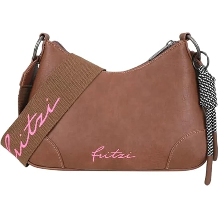 Fritzi aus Preußen Lou Umhängetasche 22 cm, braun, 100% Polyurethan, 22 cm x 10 cm x 26 cm – Bild 1