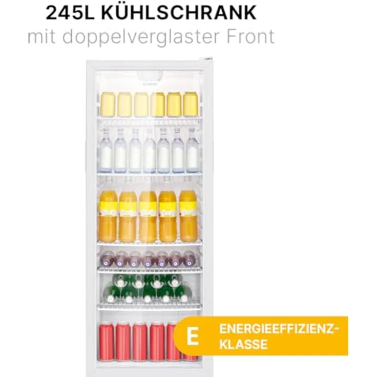 BOMANN Getränkekühlschrank KSG 7289 weiß, LED Innenraumbeleuchtung, stufenlose Temperaturregelung - Preisvergleich – Bild 2